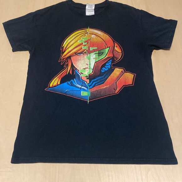 Y2K Nintendo Metroid Faces‎ of Aran t shirt - Picture 1 of 9